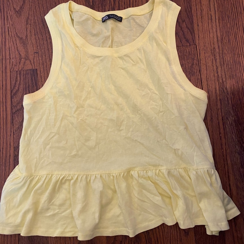 ZARA neon yellow top